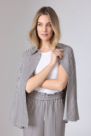 Maeve Blouse Stripe Tencel