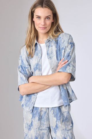 Mila Blouse Denim Jaquard