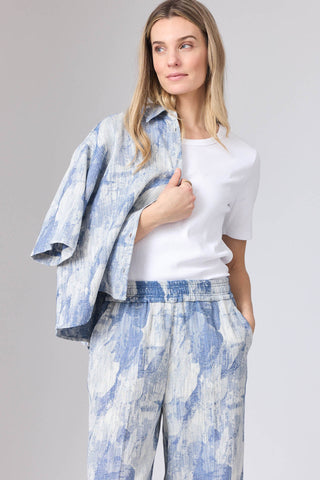 Mila Blouse Denim Jaquard