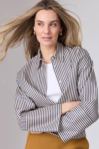 Maeve Blouse Stripe Tencel