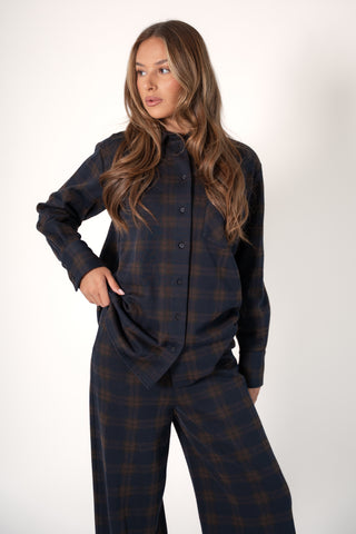 Lois Blouse Wide Big Check