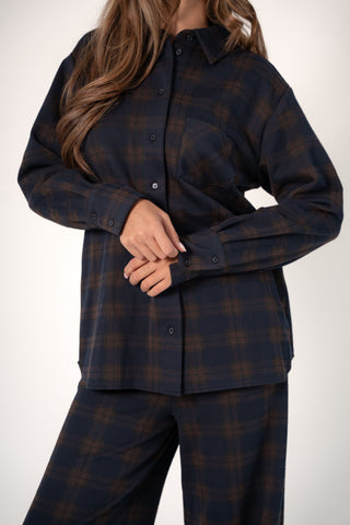 Lois Blouse Wide Big Check