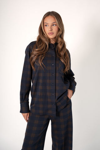 Lois Blouse Wide Big Check