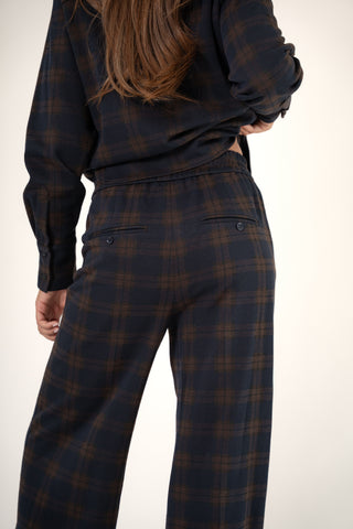 Lior Pants Wide Leg Big Check